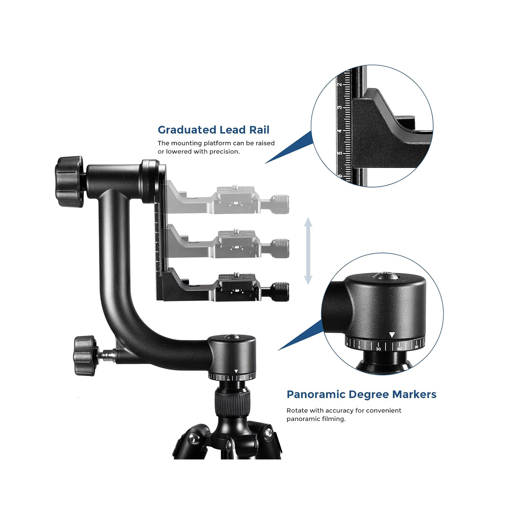 Neewer 360 Degree Panoramic Gimbal Tripod Head - Image 6