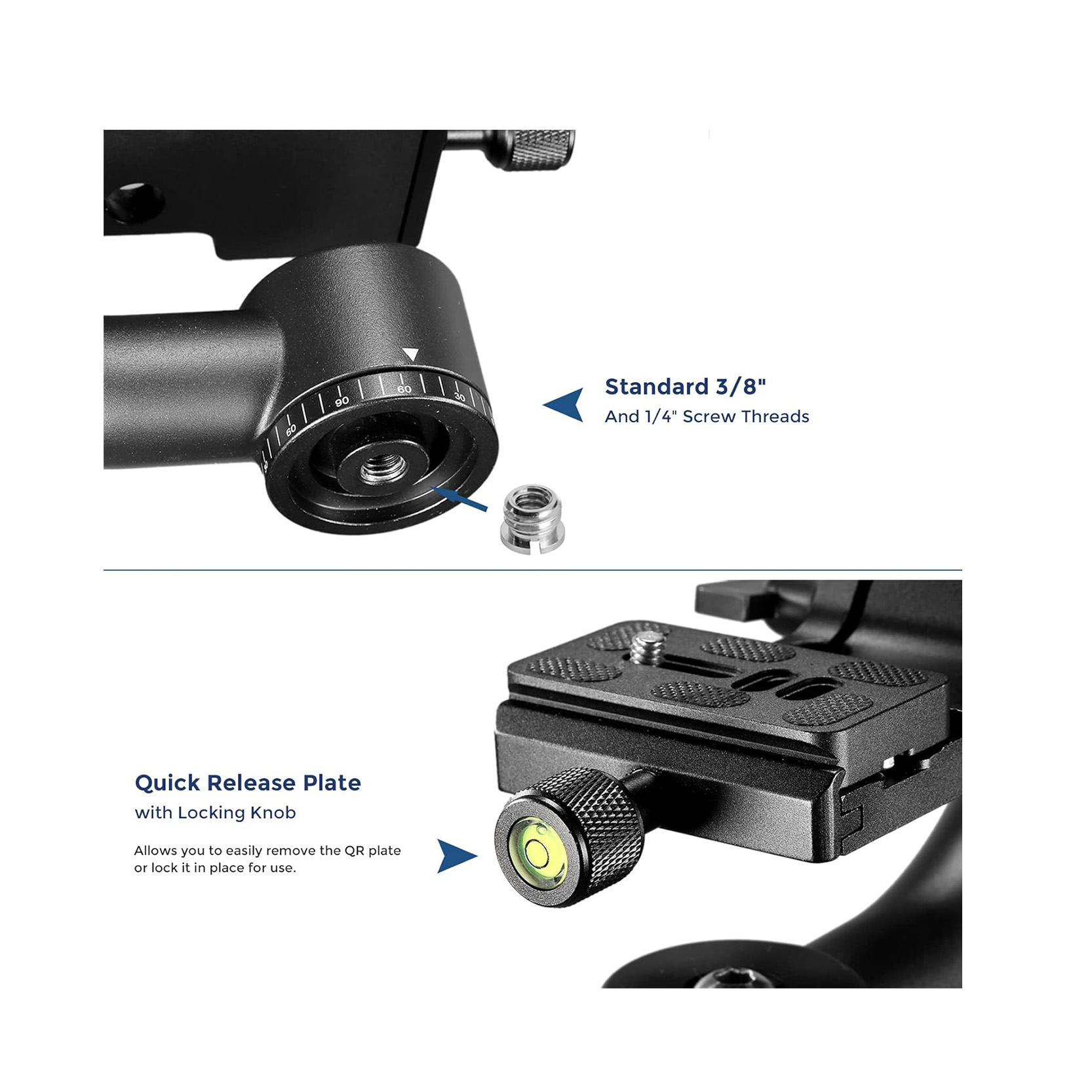 Neewer 360 Degree Panoramic Gimbal Tripod Head - Image 4